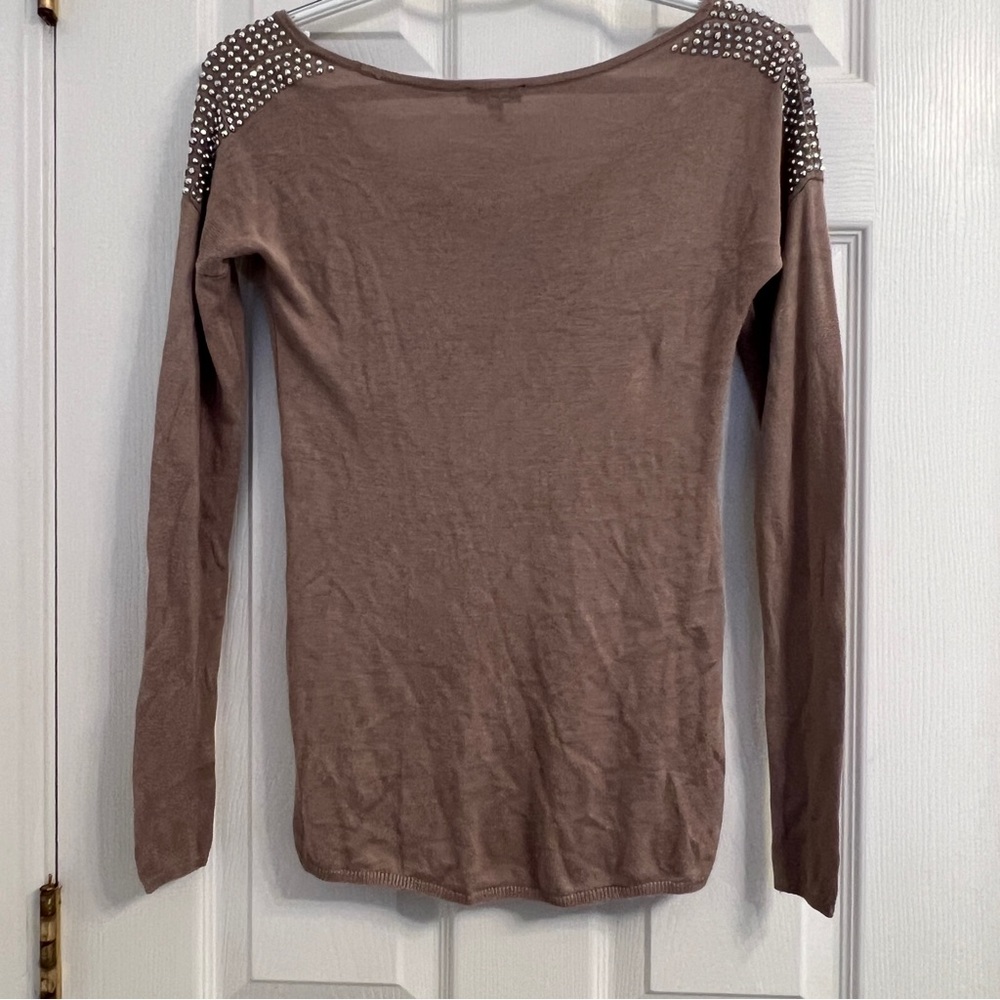 Express Rhinestone Shoulder Sweater - Picture 2 of 3